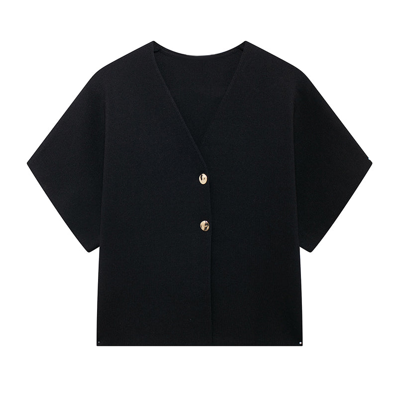 Valenzora | Casual solid color knit top for women