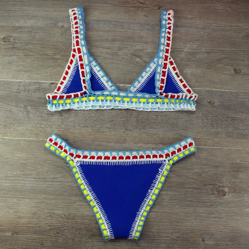 Valenzora | Sexy Bikinis Sommer Damen Badeanzug Handgehäkeltes Bikini-Set Bademode Strand-Badeanzug Biquini Damen Monokini