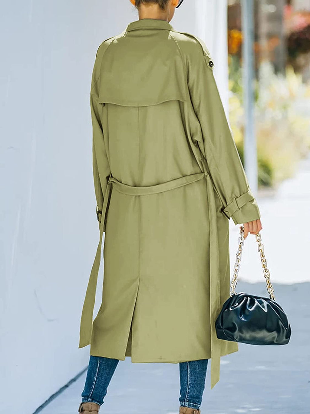 Valenzora All-Weather Equipment | Women's Double-Breasted Raincoat with Belt and Classic Lapel