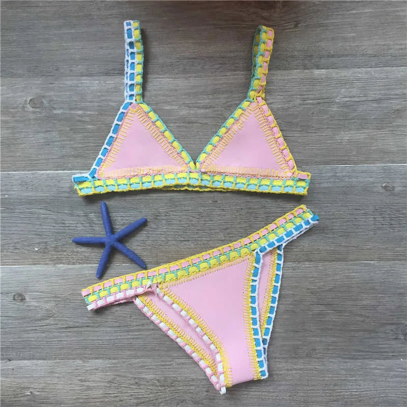 Valenzora | Sexy Bikinis Sommer Damen Badeanzug Handgehäkeltes Bikini-Set Bademode Strand-Badeanzug Biquini Damen Monokini