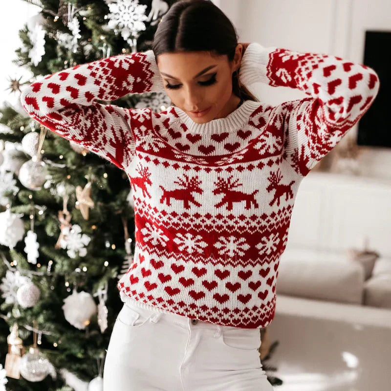 Valenzora - Ugly Christmas Sweater - Classic Snowflake Motif