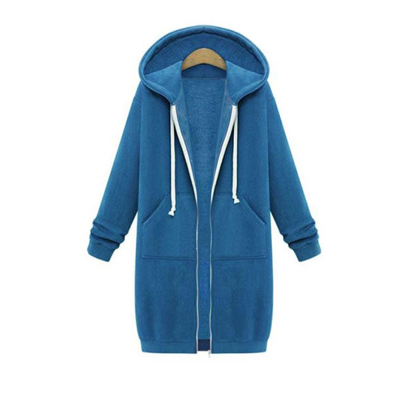 Valenzora | Long, stylish sweatshirt jacket
