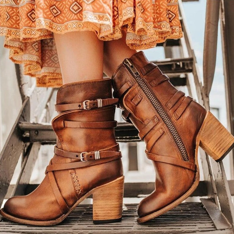 Valenzora - Women's Winter Leather Boots