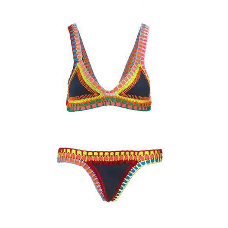 Valenzora | Sexy Bikinis Sommer Damen Badeanzug Handgehäkeltes Bikini-Set Bademode Strand-Badeanzug Biquini Damen Monokini