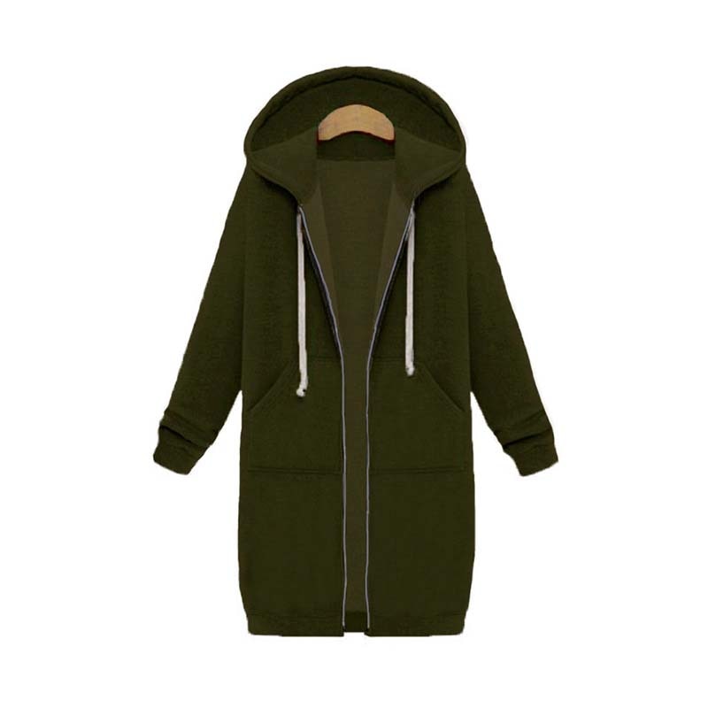 Winter-Kapuzenpullover mit Reißverschluss