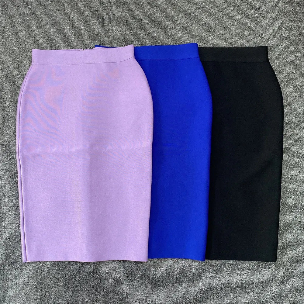 Valenzora | Damen Neuer Viskose Bandage Rock Eleganter Bleistiftrock Berühmte Sexy Club Party Kleidung Vintage Vestios