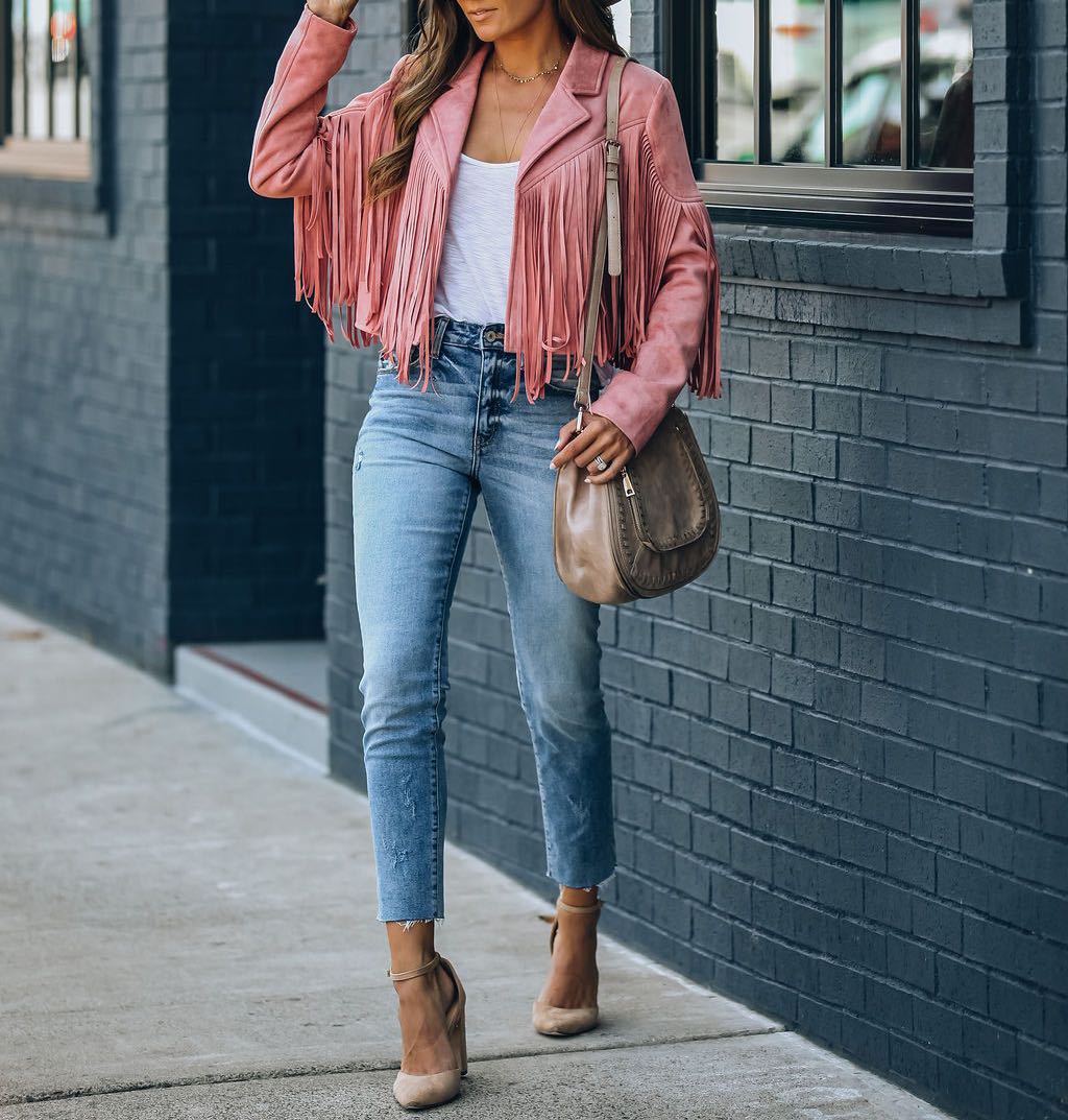 Valenzora | Suede fringed jacket for women