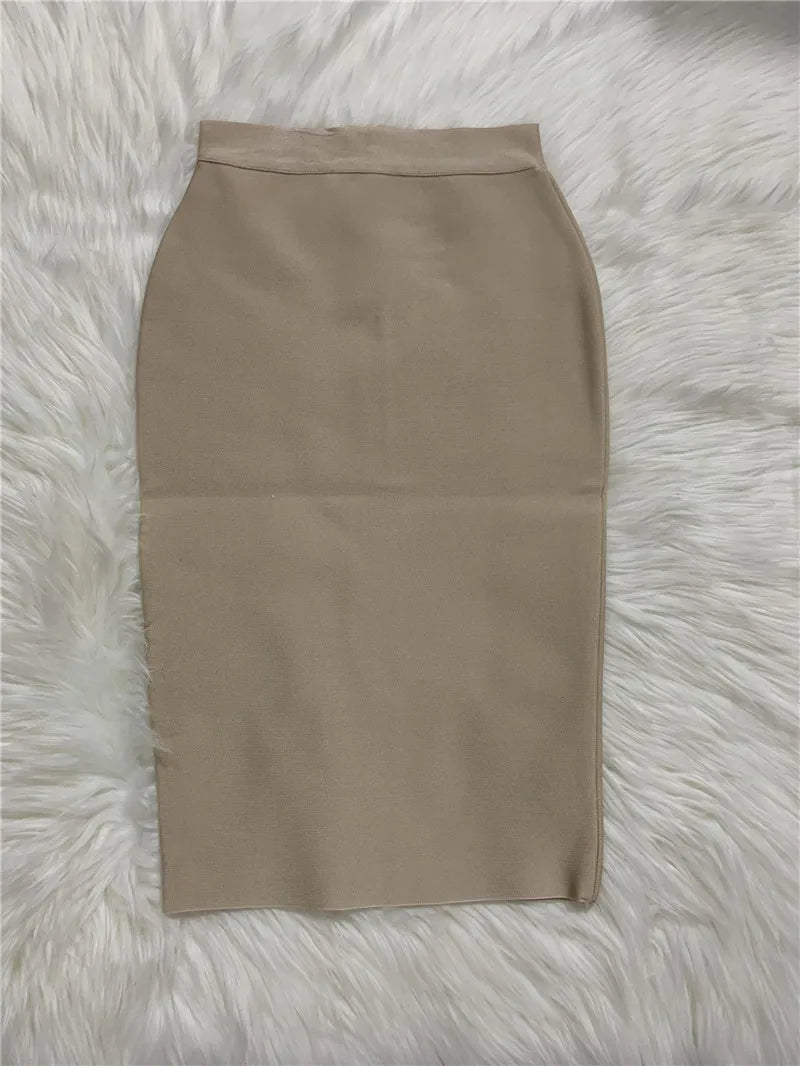 Valenzora | Damen Neuer Viskose Bandage Rock Eleganter Bleistiftrock Berühmte Sexy Club Party Kleidung Vintage Vestios