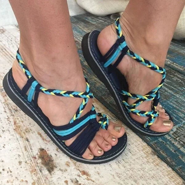 Valenzora | Stylish sandals with woven straps