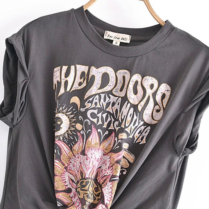 Valenzora | Crop-T-Shirt mit Knopfdetail