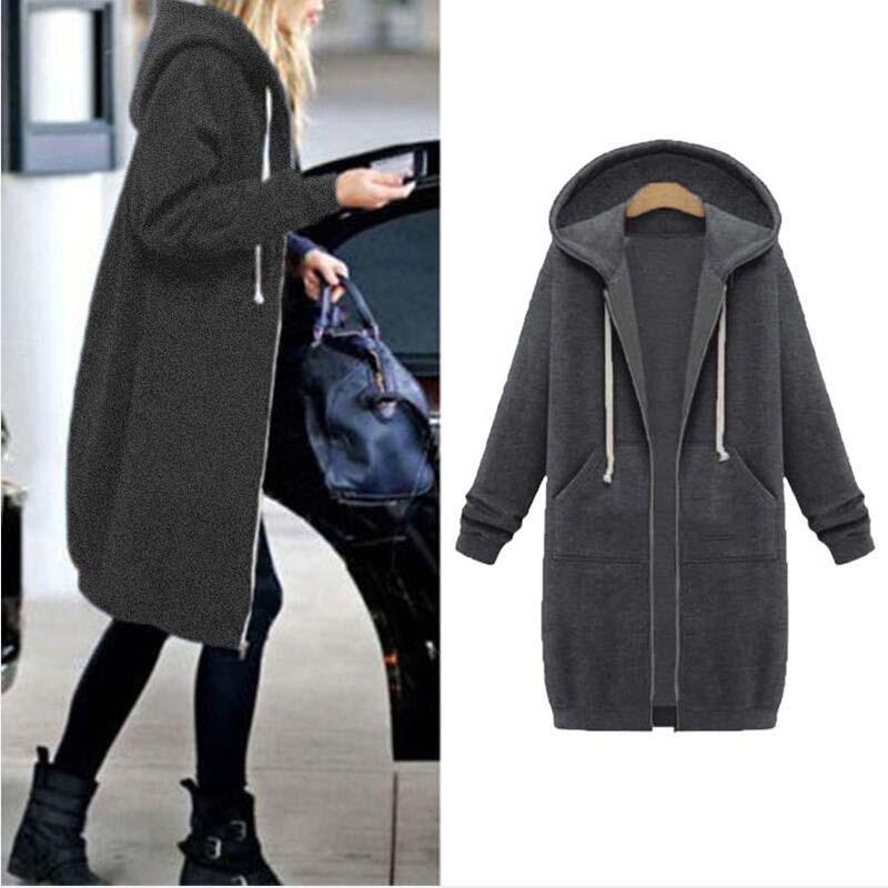 Valenzora | Long, stylish sweatshirt jacket