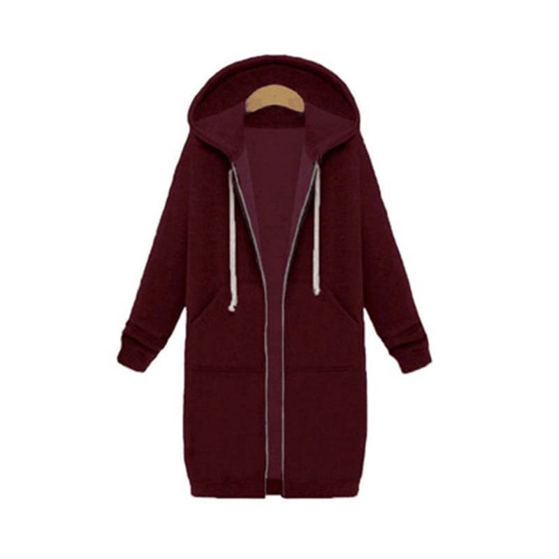Winter-Kapuzenpullover mit Reißverschluss
