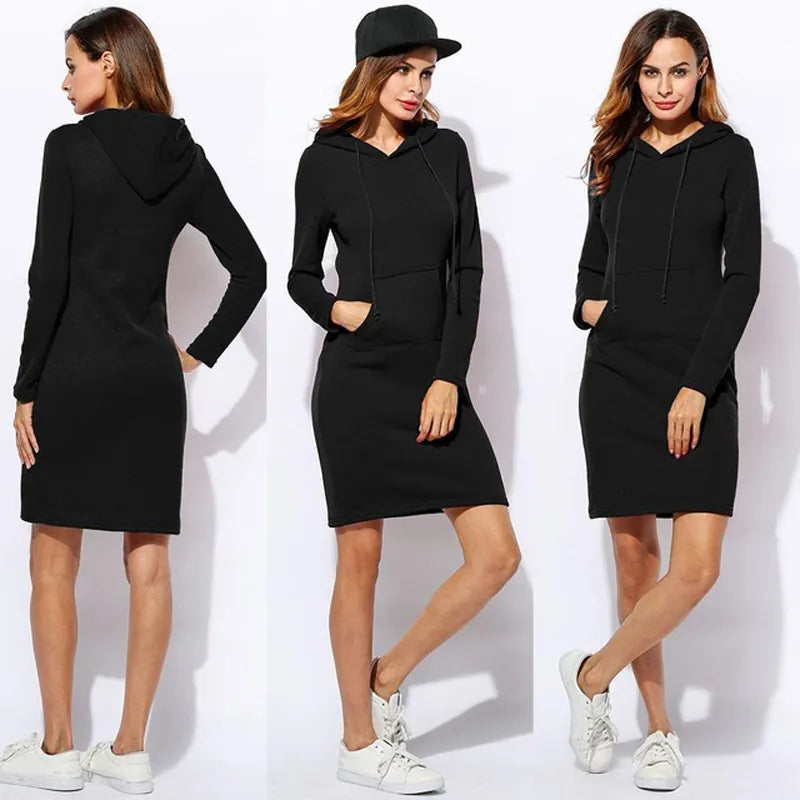 Valenzora - Sweatshirt dress with hood