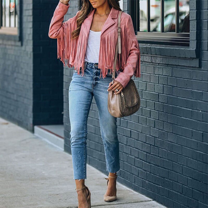 with fringe | Women's tassel cardigan for trendy outfits
