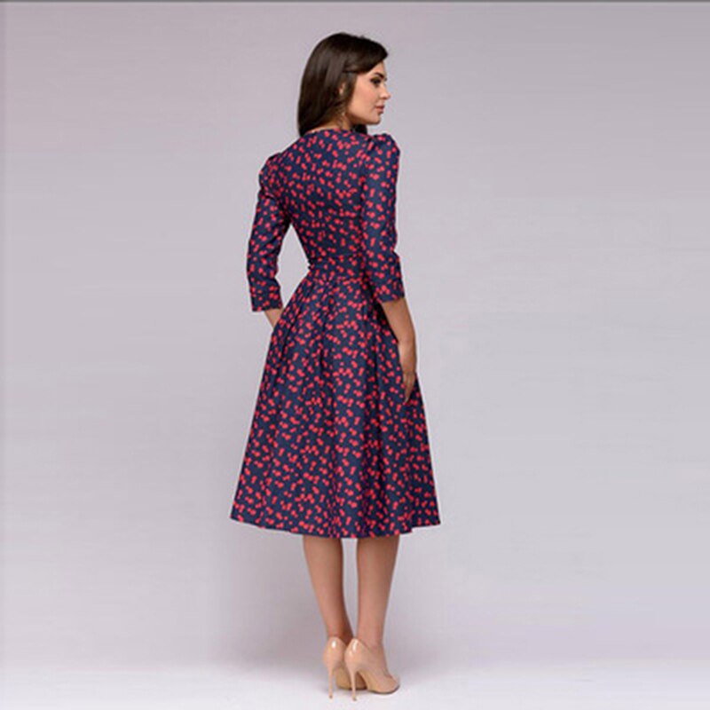 Valenzora Blumenkleid, Dreiviertelärmel