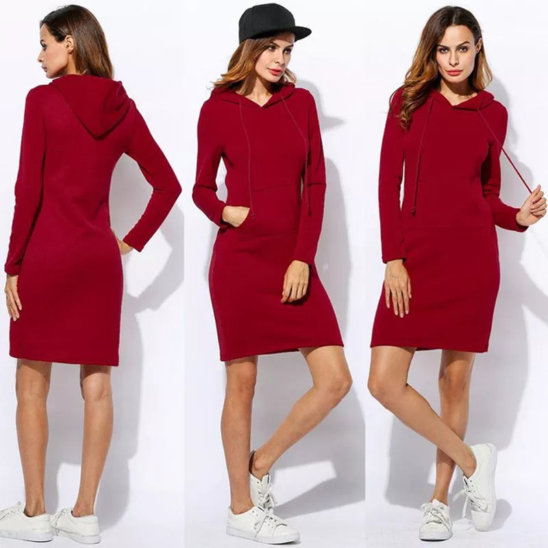 Valenzora - Sweatshirt dress with hood