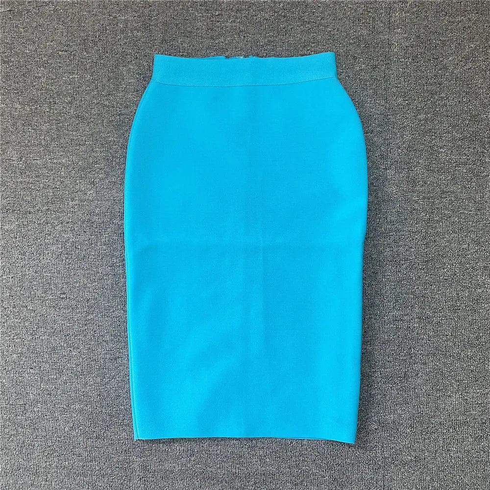 Valenzora | Damen Neuer Viskose Bandage Rock Eleganter Bleistiftrock Berühmte Sexy Club Party Kleidung Vintage Vestios