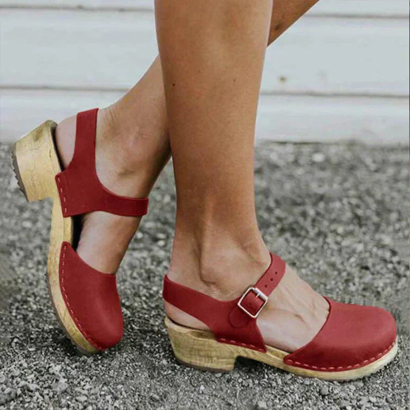 Valenzora | Orthopedic Brown Wedge Sandals