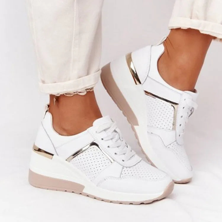 Valenzora | Women's Platform Sneakers - Lightweight Casual Shoes