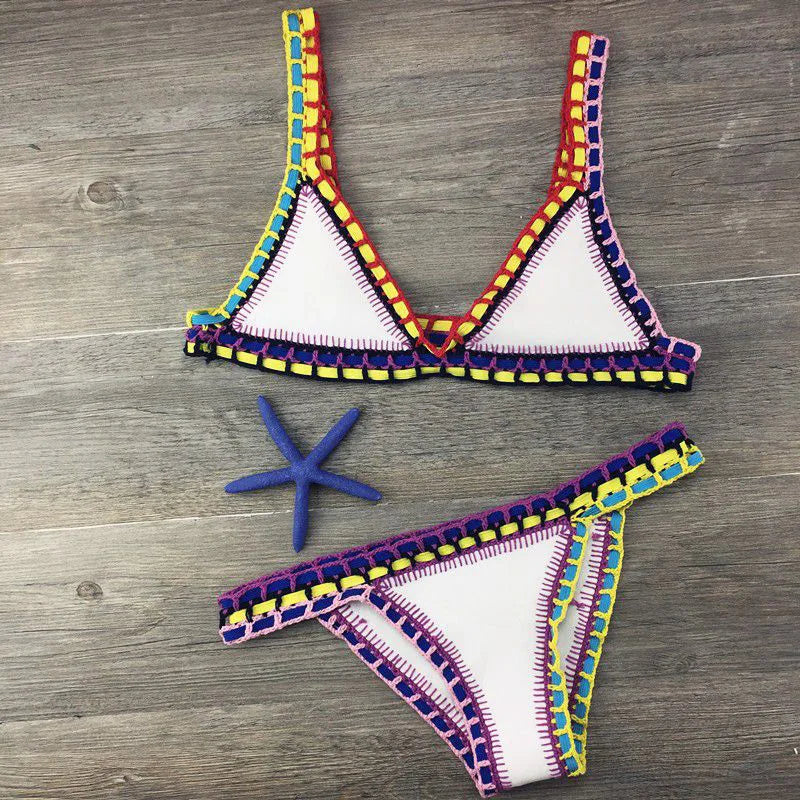 Valenzora | Sexy Bikinis Sommer Damen Badeanzug Handgehäkeltes Bikini-Set Bademode Strand-Badeanzug Biquini Damen Monokini