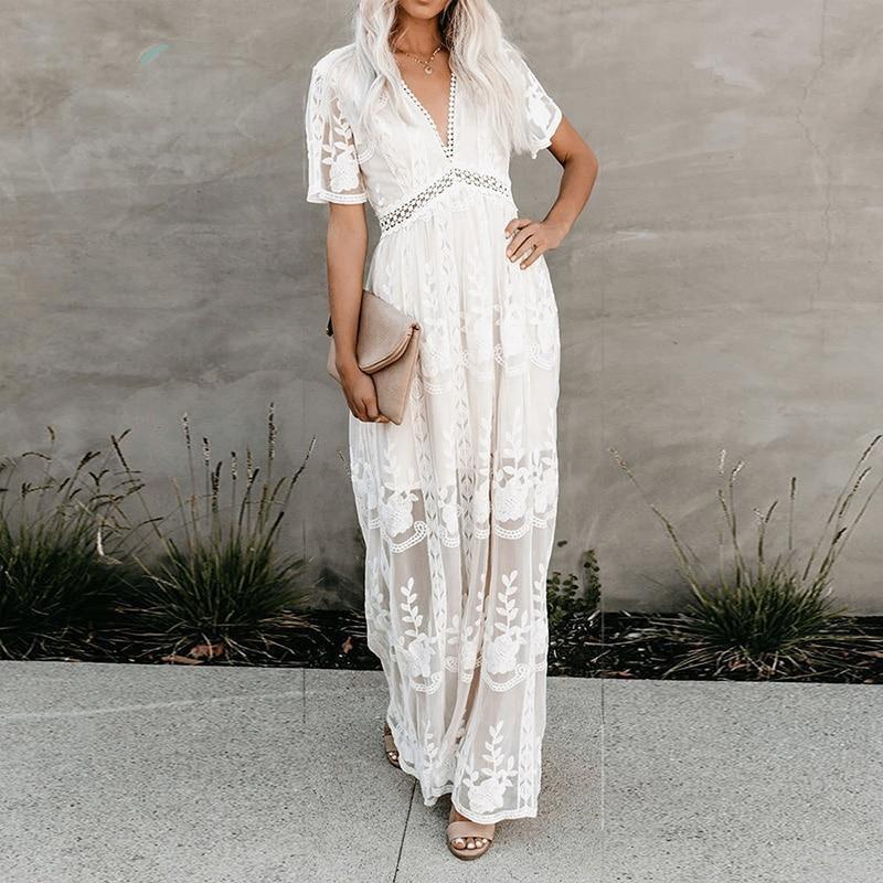 Valenzora | Spitzen-Boho-Flow-Kleid