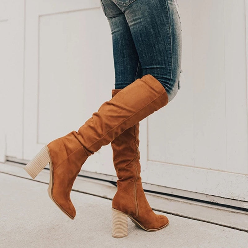 Valenzora - High-heeled knee boots for women
