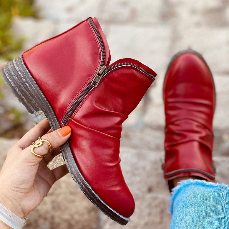 Valenzora - Women's Zipper Ankle Boots