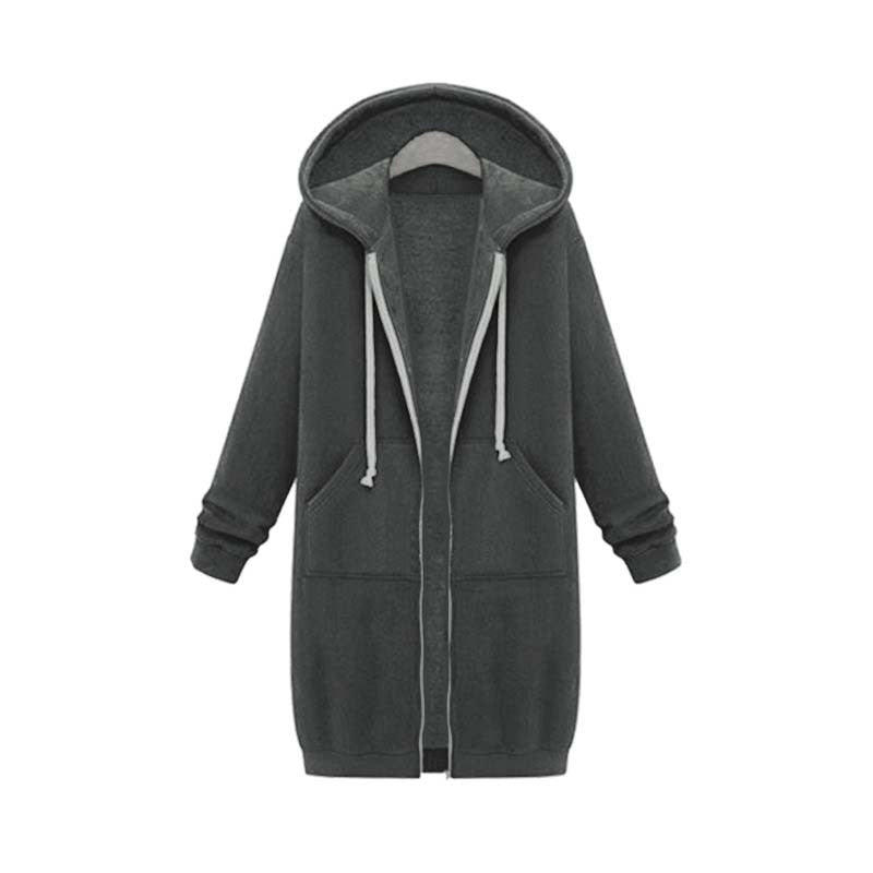 Winter-Kapuzenpullover mit Reißverschluss