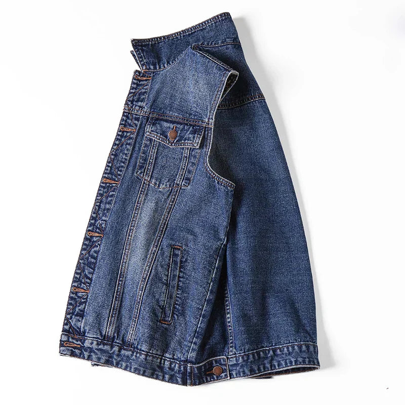 Valenzora | Sleeveless denim vest in military style for outdoor use