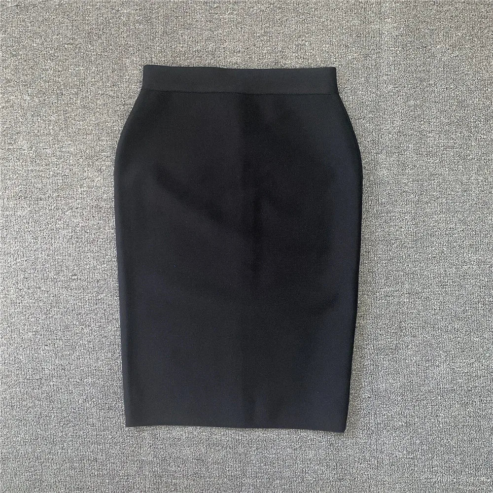 Valenzora | Damen Neuer Viskose Bandage Rock Eleganter Bleistiftrock Berühmte Sexy Club Party Kleidung Vintage Vestios