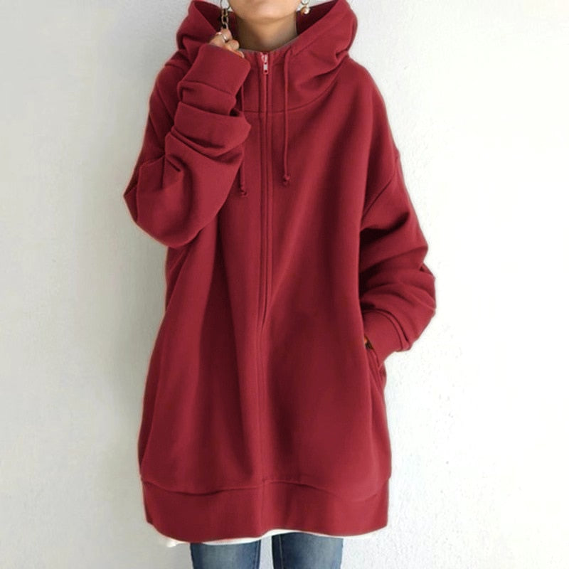 Valenzora | Hyggelig Winter Pullover Hoodie in Oversizes