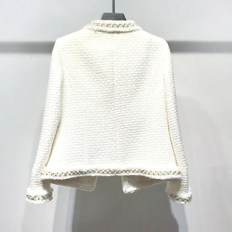 Valenzora | White Tweed Jacket For Women