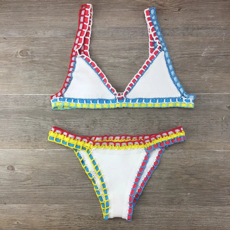 Valenzora | Sexy Bikinis Sommer Damen Badeanzug Handgehäkeltes Bikini-Set Bademode Strand-Badeanzug Biquini Damen Monokini