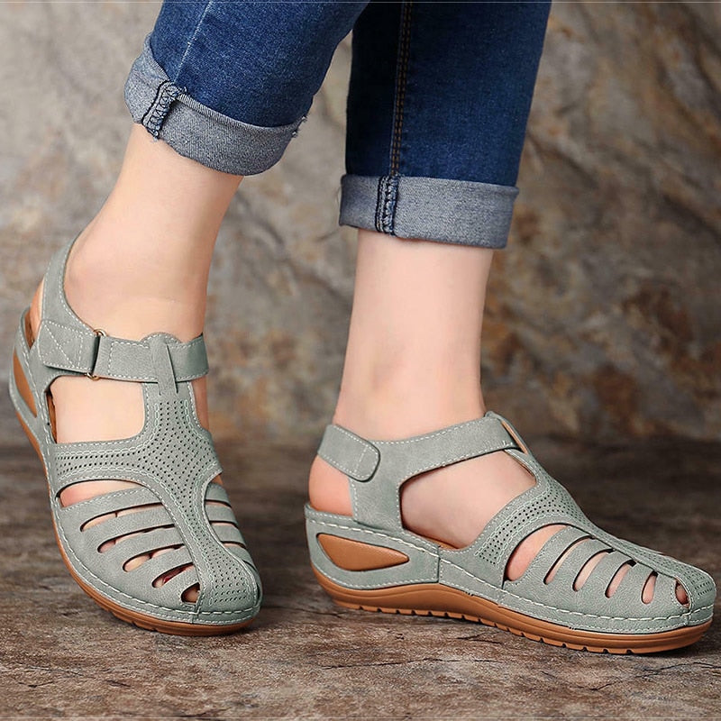 Valenzora | Closed Women's Velcro Sandals and Heels