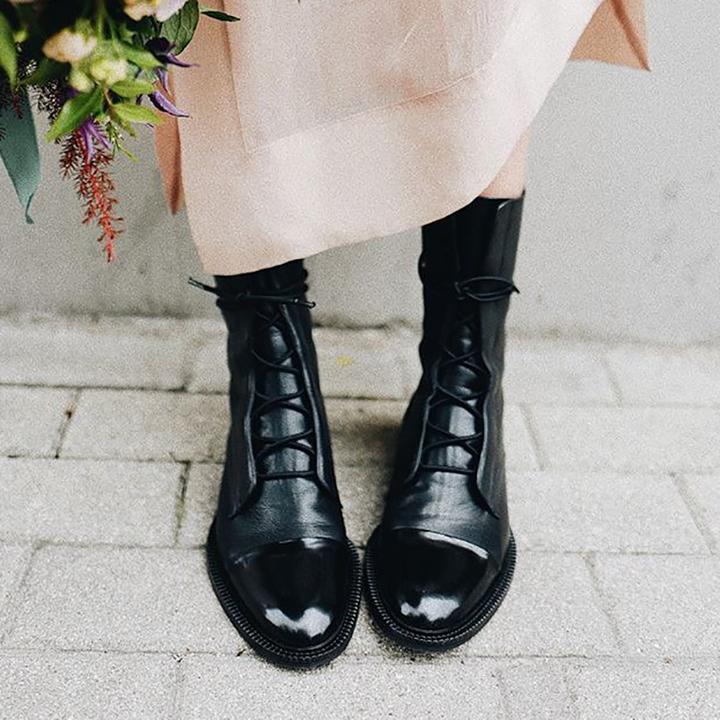 Valenzora | Vintage Stiefeletten mit Absatz für Damen