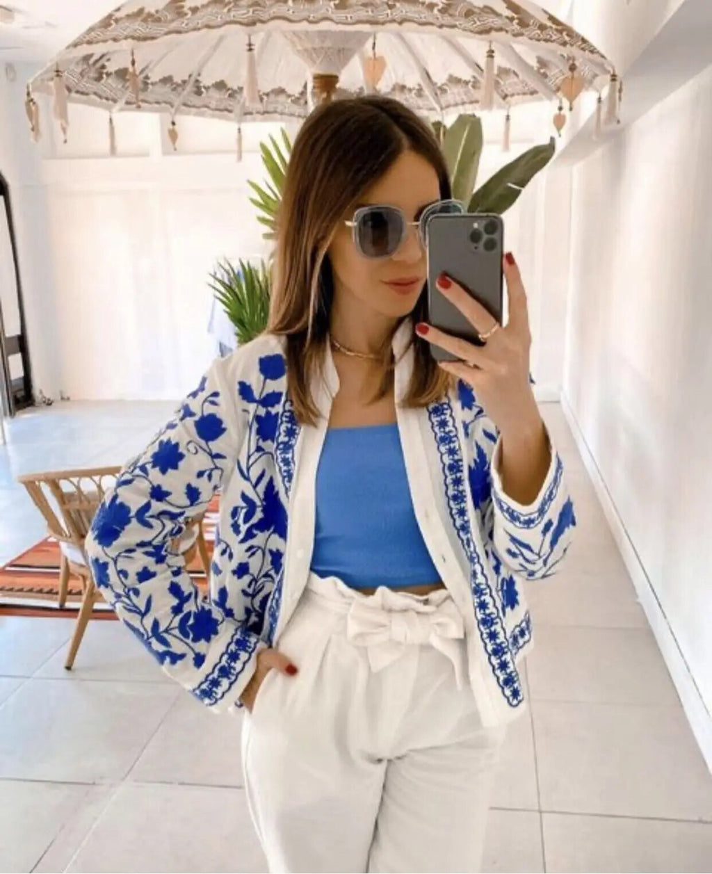 Valenzora - Floral cardigan