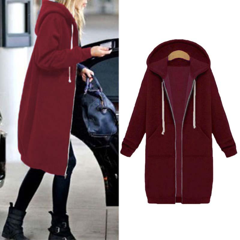 Valenzora | Long, stylish sweatshirt jacket