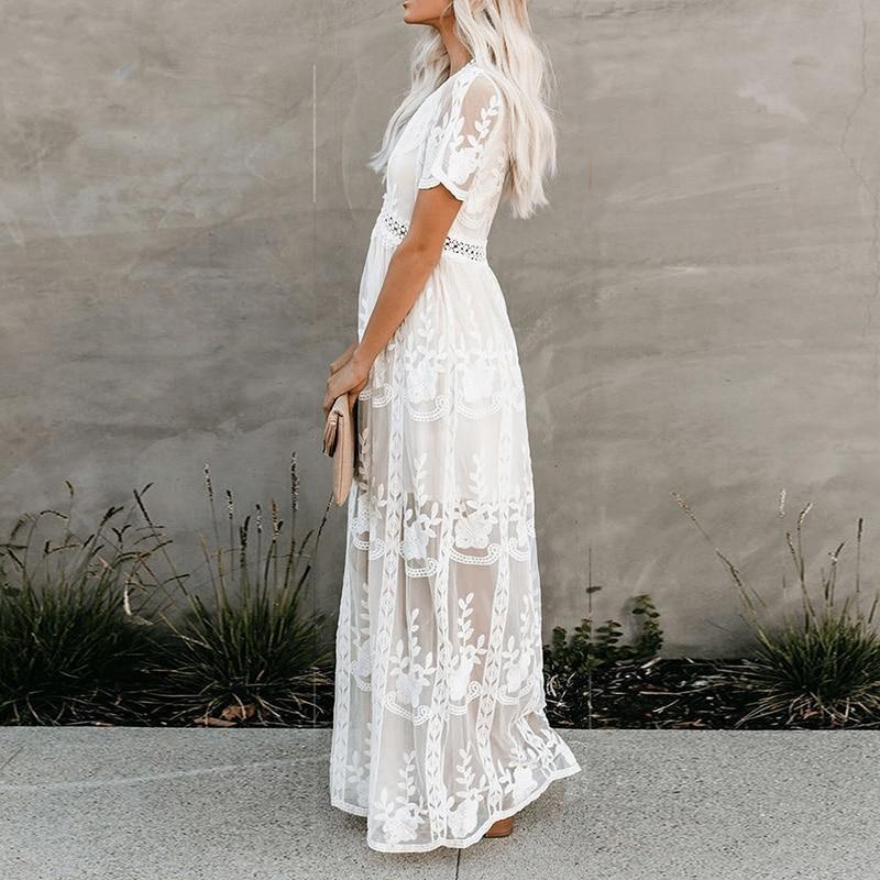 Valenzora | Spitzen-Boho-Flow-Kleid