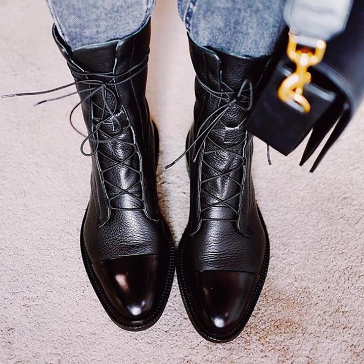 Valenzora | Vintage Stiefeletten mit Absatz für Damen