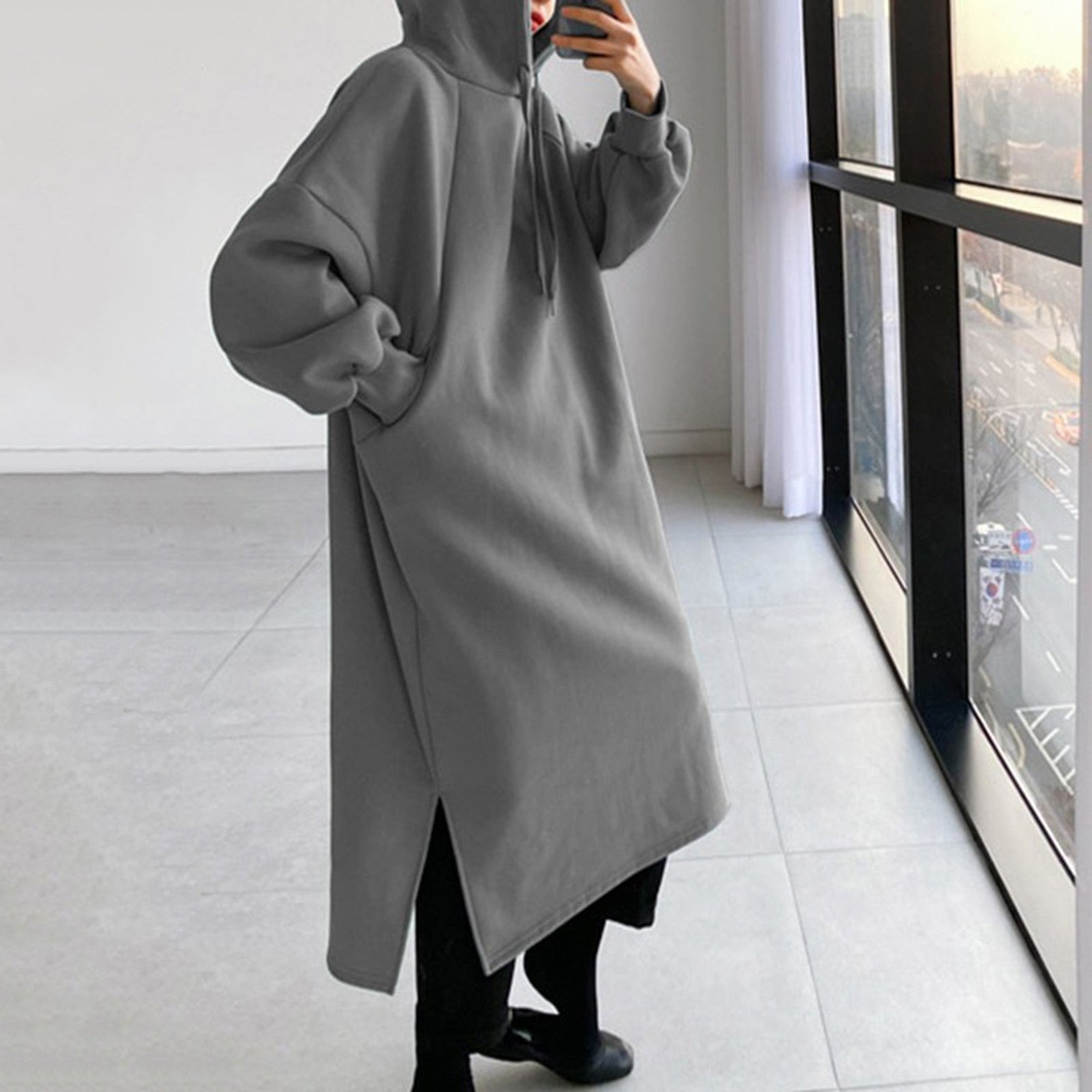 Valenzora | Lässiger Langarm-Kapuzenpullover mit Kapuze