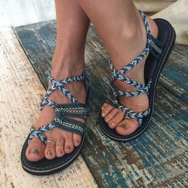 Valenzora | Stylish sandals with woven straps