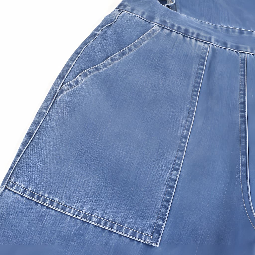 Valenzora | Denim jumpsuit with ruffles