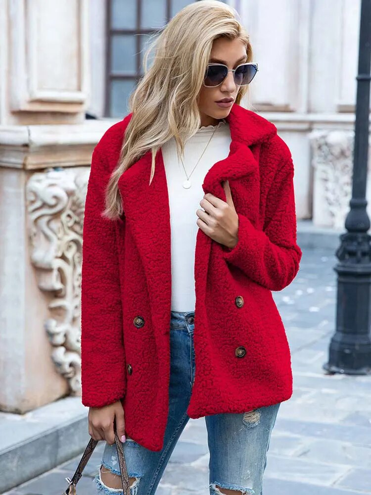 warm plush coat