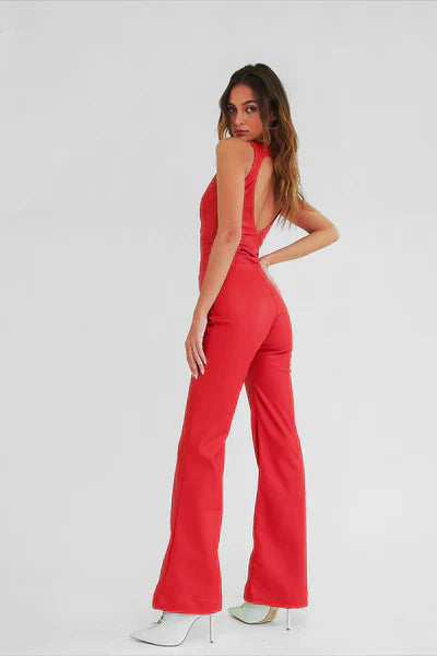 Valenzora | Hollywood Sweetheart Neckline Bodycon Jumpsuit – Stylish and Figure-Flattering