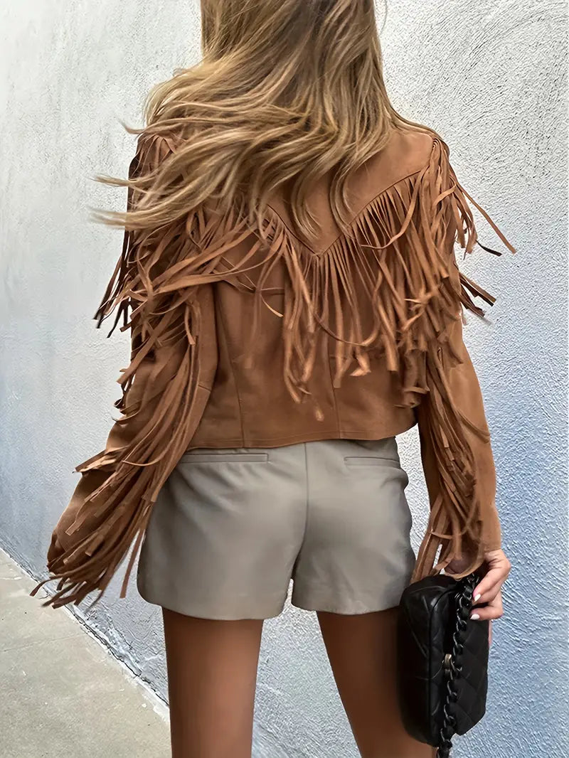 Valenzora | Wildlederjacke mit Fransen