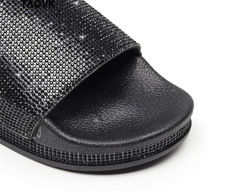 Valenzora | Crystal Diamond Trim Sandals