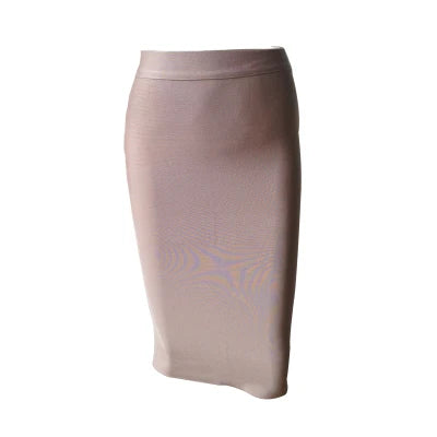 Valenzora | Wholesale Women's Summer Fashion Sexy Black Blue Orange Red Beige Bandage Skirt Designer A-Line Pencil Skirt 60cm