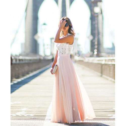 Valenzora | Sleeveless dress Elegant lace top Flowing long skirt Festive wear