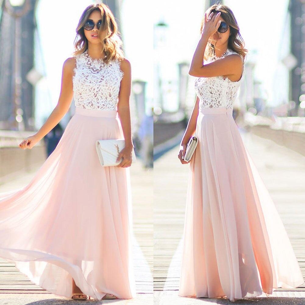 Valenzora | Sleeveless dress Elegant lace top Flowing long skirt Festive wear