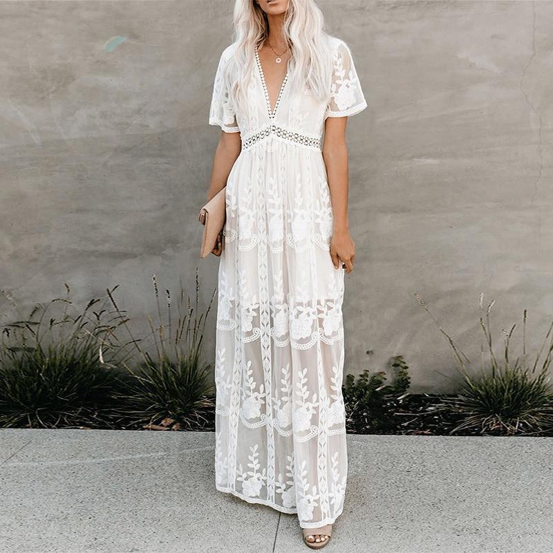 Valenzora | Spitzen-Boho-Flow-Kleid
